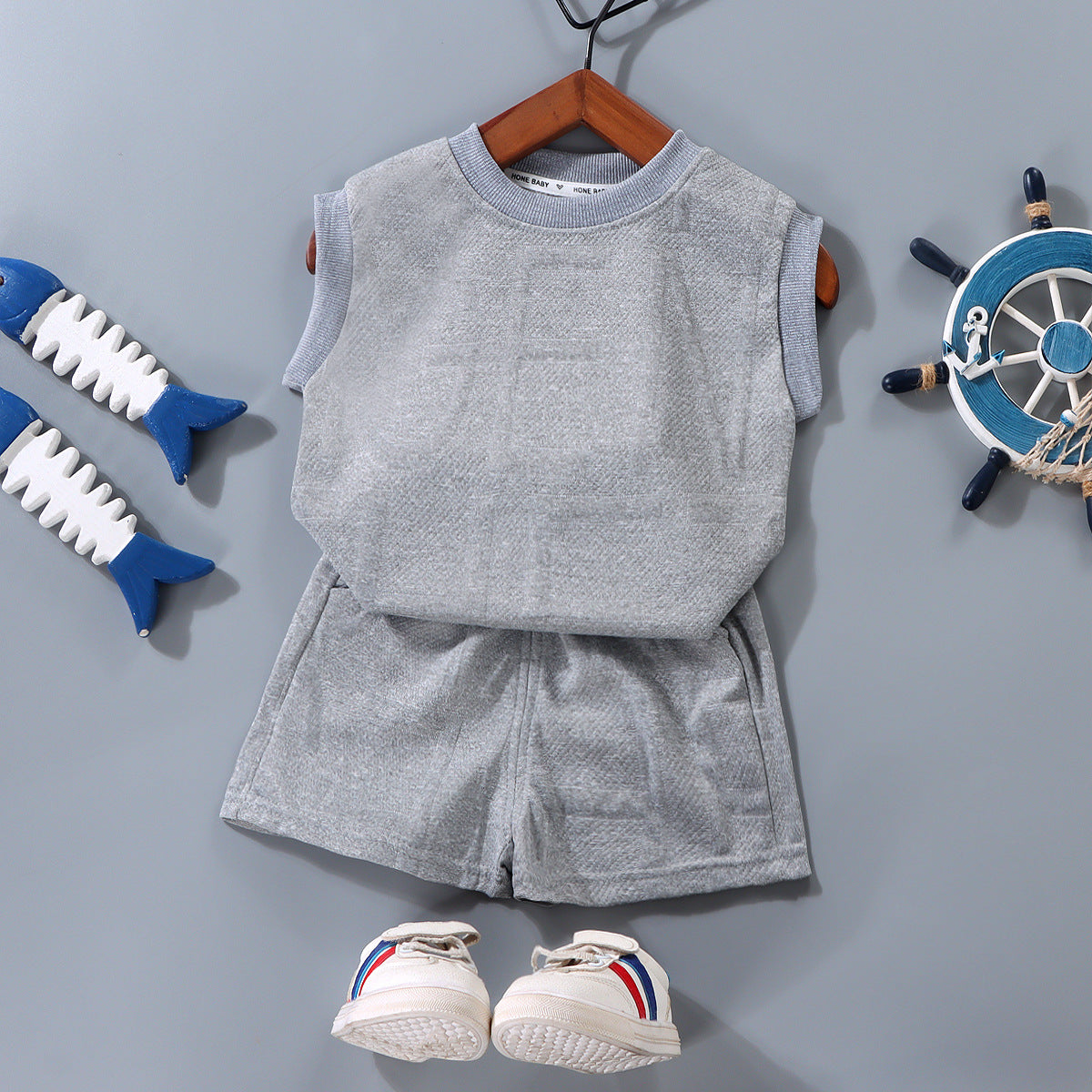 Wholesale of Summer Boys' Polyester Vest Sets